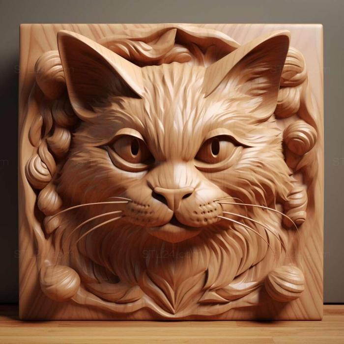Nature and animals (Cheetoh cat 1, NATURE_5073) 3D models for cnc